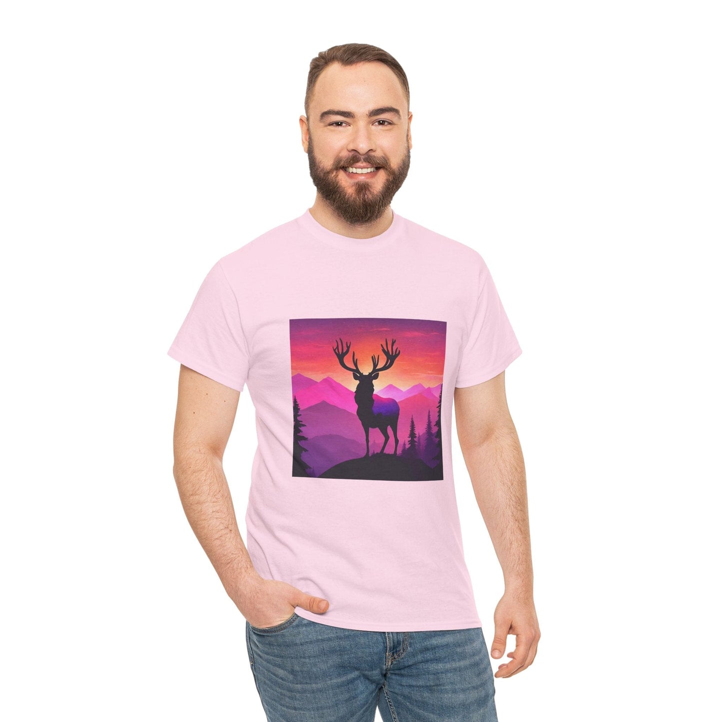 Deer Majestic Sunset Flashlander Gym Shirt