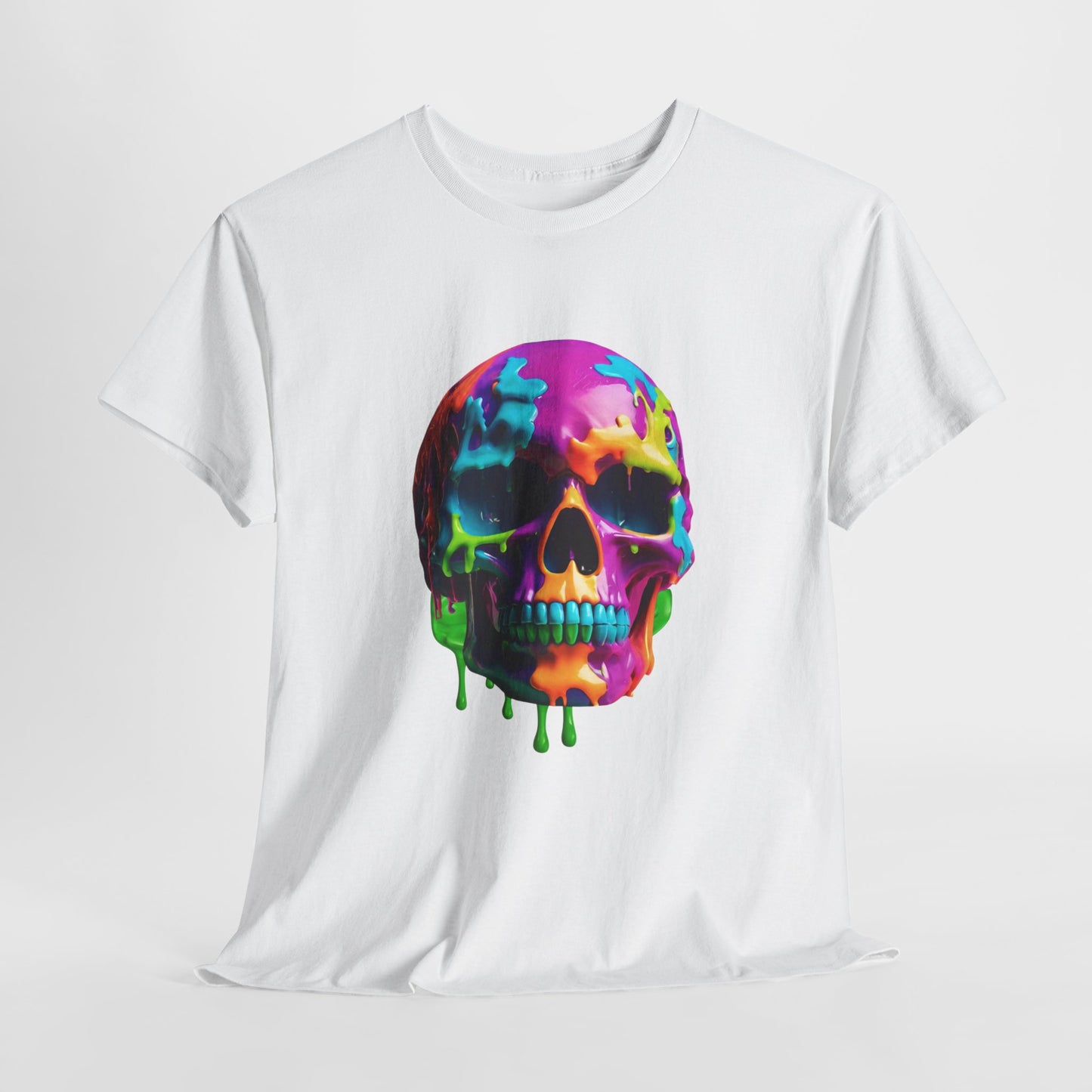 Camiseta con calavera de fusión de neón Flashlander