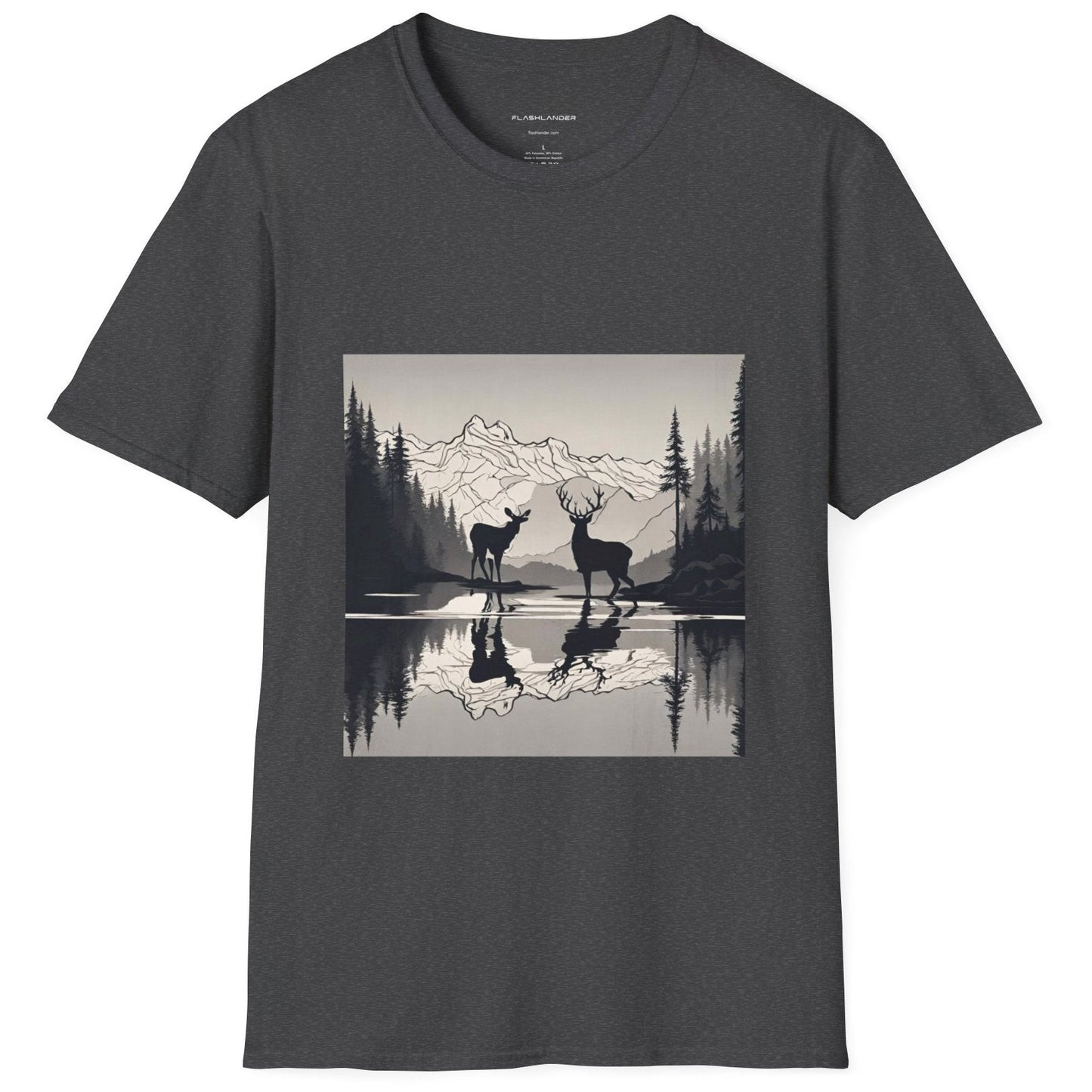 Wilderness Serenity Majestic Mountain Scenery Flashlander Gym Shirt