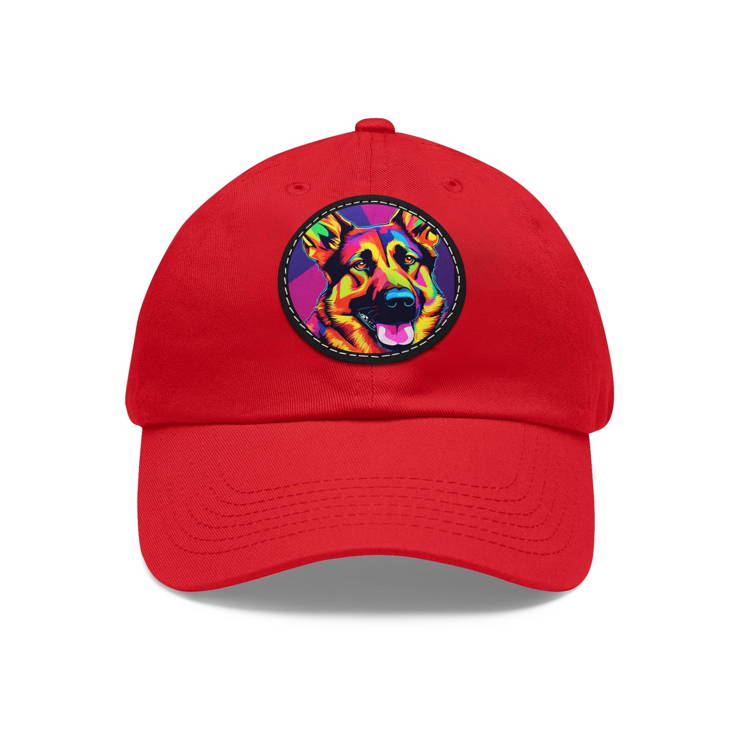 German Shepherd Dog Hat Sportswear Hat German Shepherd Dog Cap German Shepherd Dog Art Pop Hat Dad Hat with Patch (Round) Baseball Cap Pop Art Dog Hap Custom Cap Flashlander