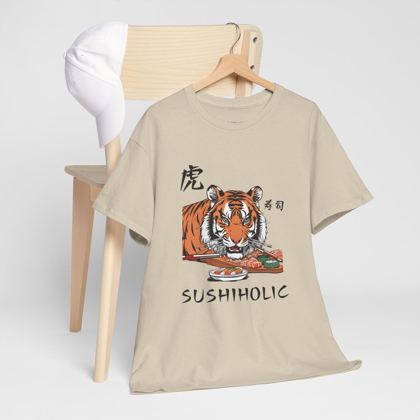 Tiger Sushi Lovers Sushiholic Graphic Tee Flashlander