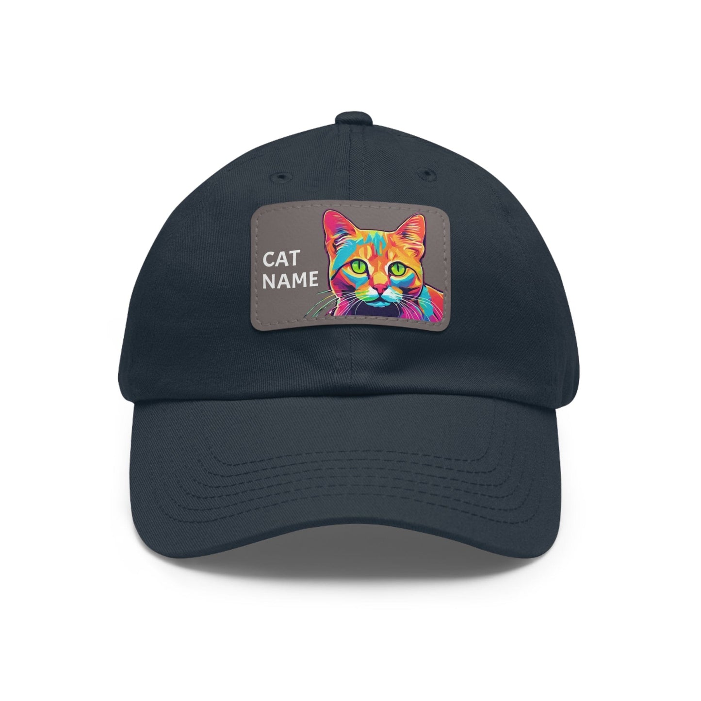 Cat Hat Cat Cap Cat Pop Art Hat Dad Hat with Patch (Rectangle) Baseball Cap Kitten Hat Kitty Hat Kitty Cap Custom Hat Flashlander