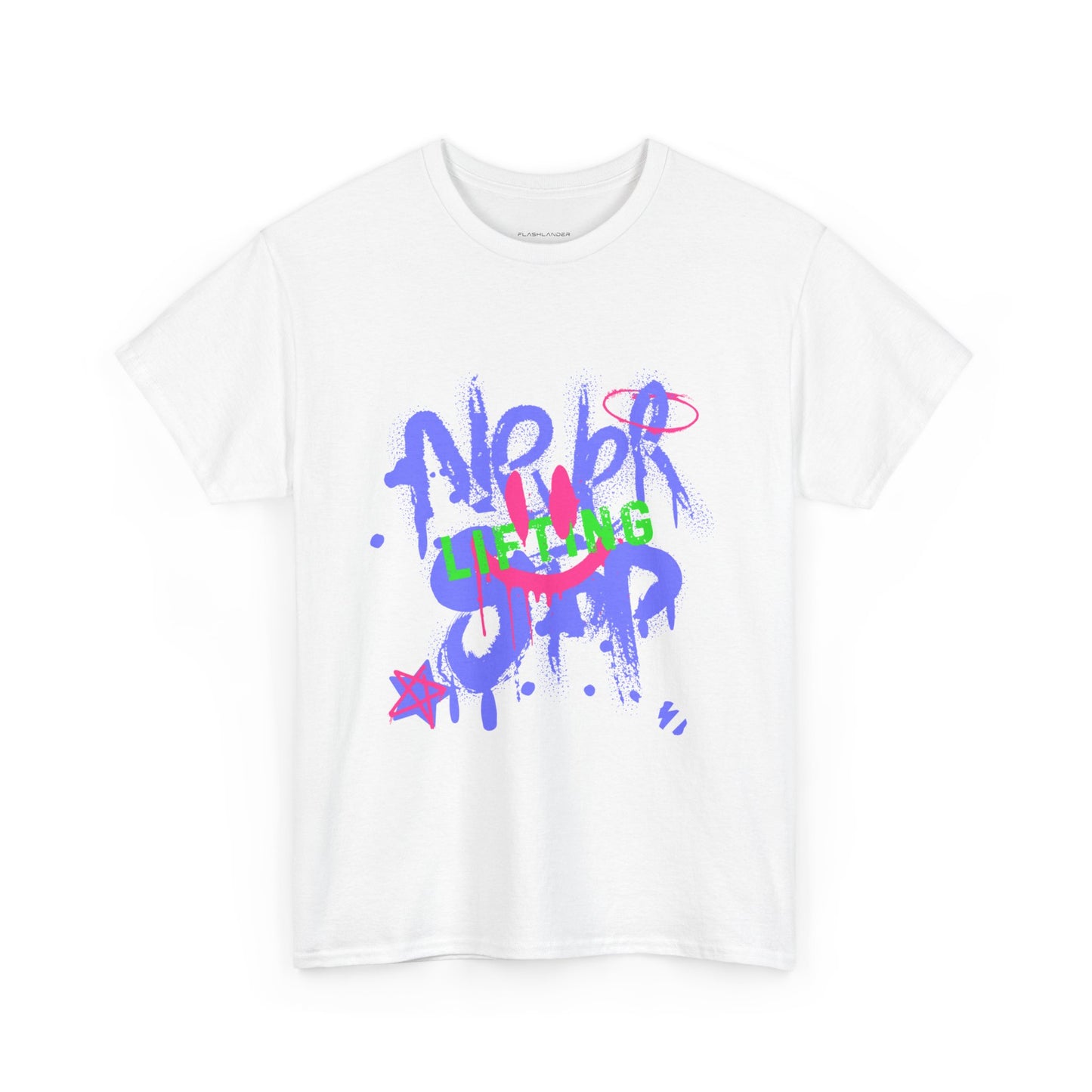 T-shirt de sport Graffiti Flashlander - Never Stop Lifting Gris