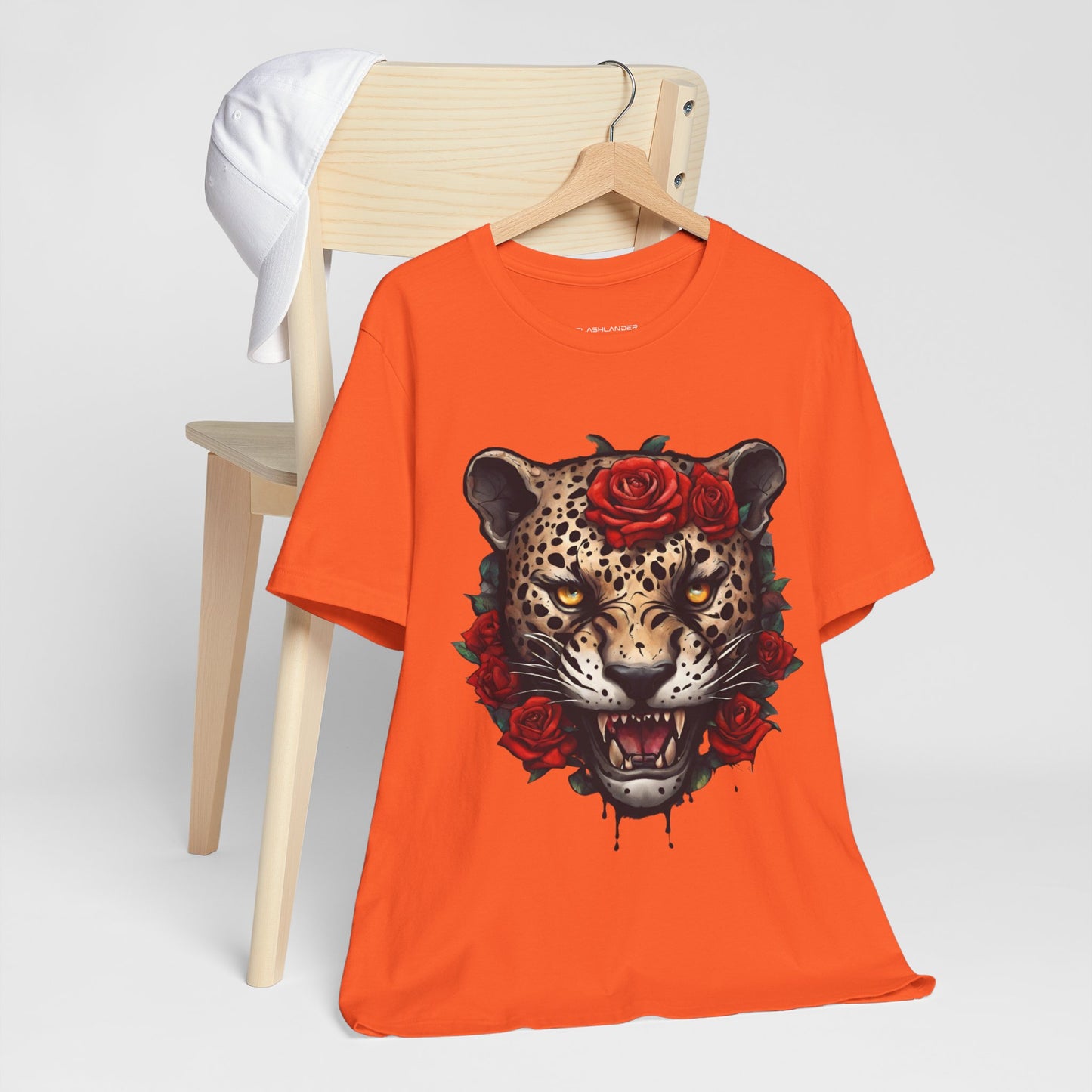 Jaguar Flames and Roses Graphic Tee Flashlander