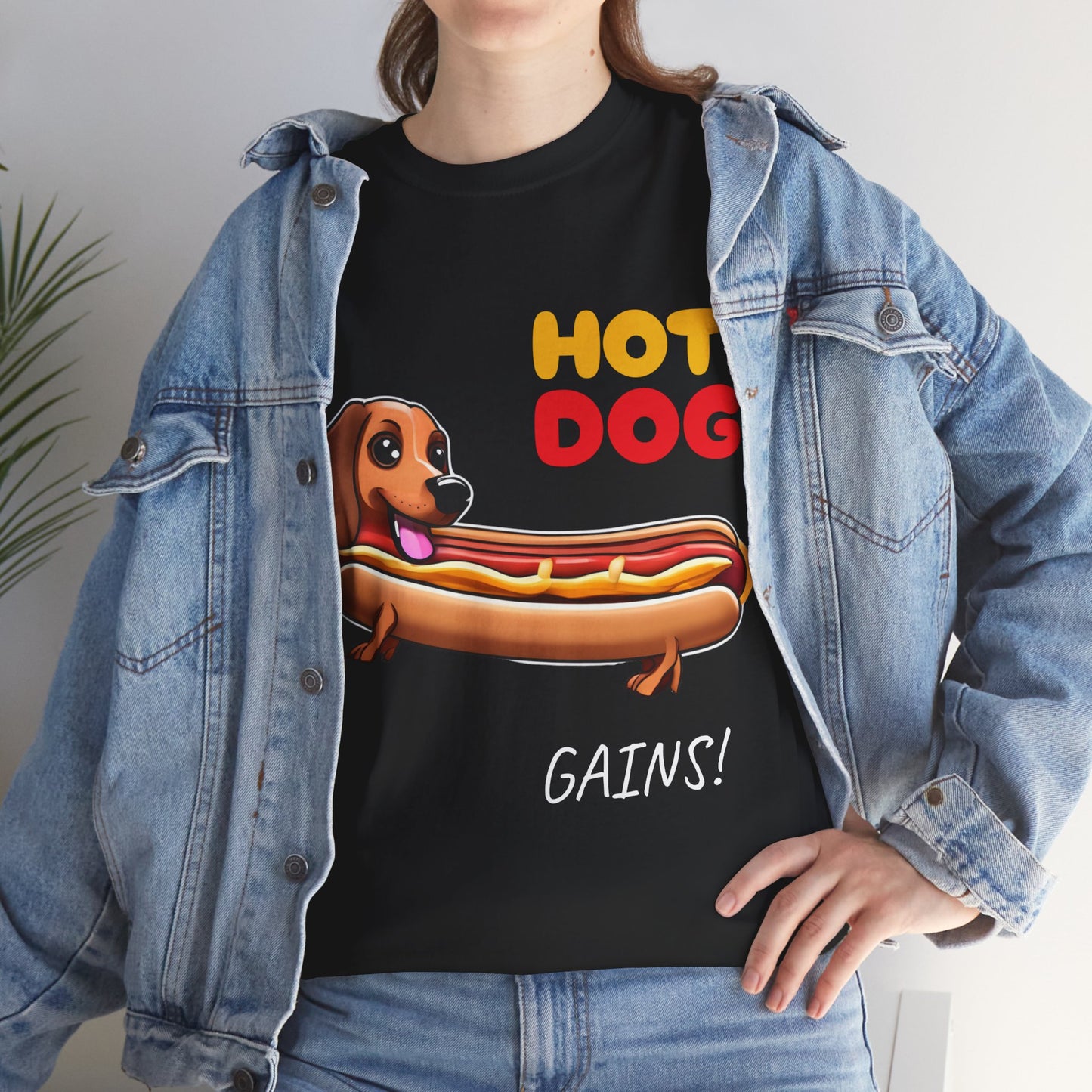 Hot Dog Gains Dachshund Dog - Flashlander Gym Shirt