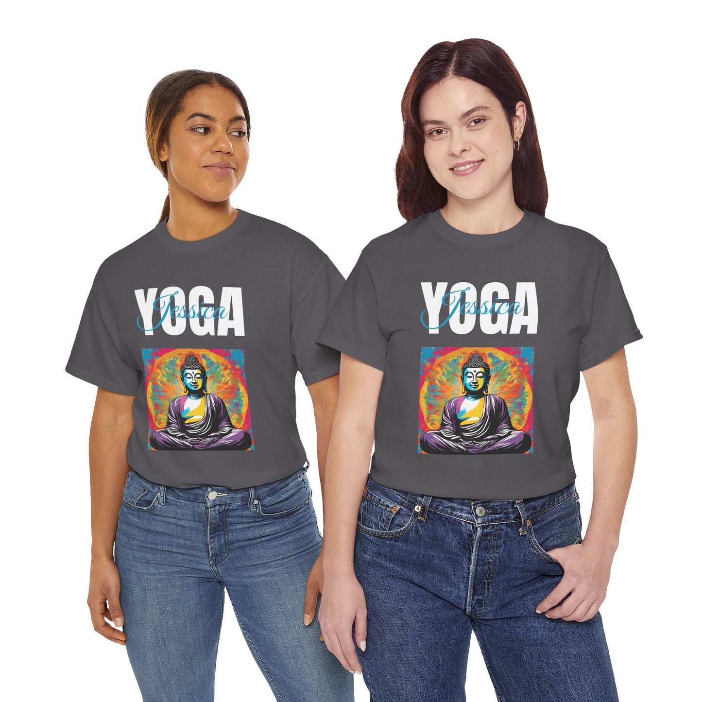 Personalized Yoga Shirt - Buddha Tee - Custom Name Flashlander Yoga Tee