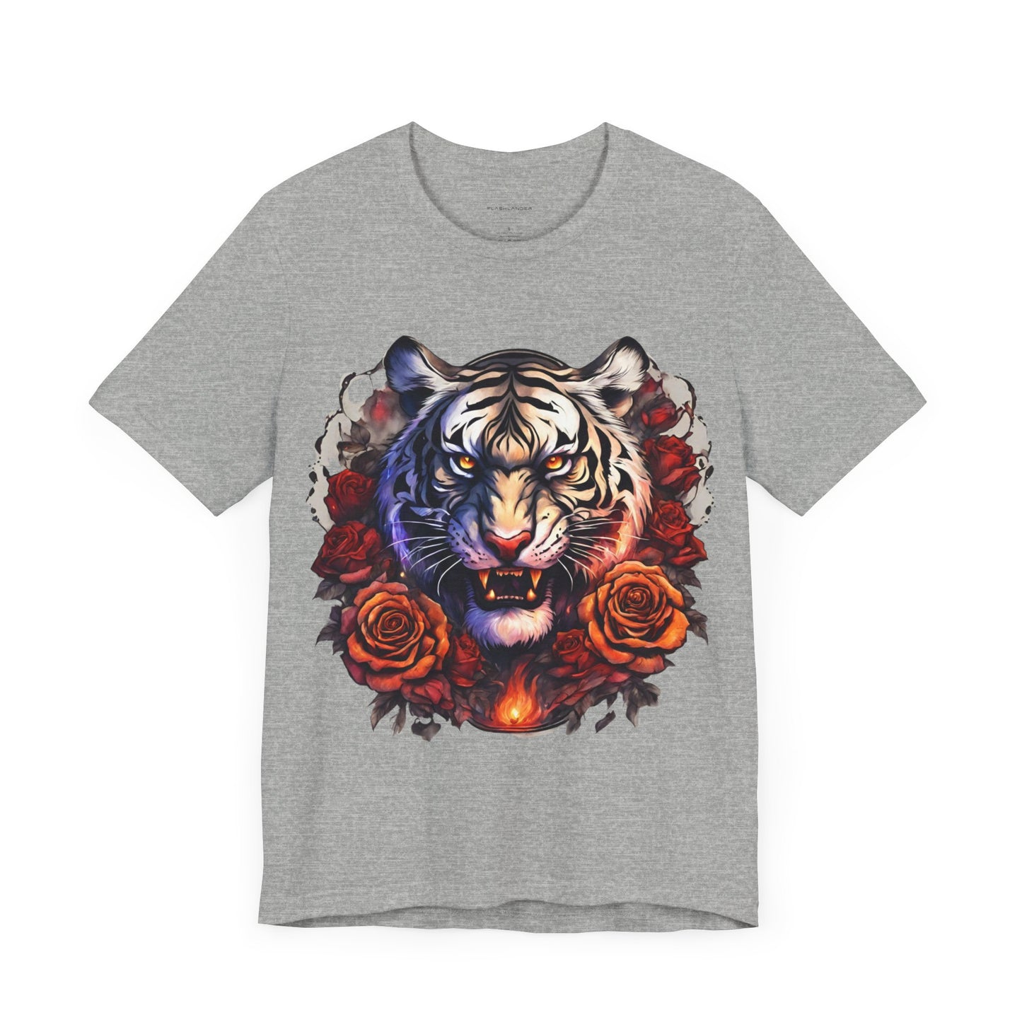 White Tiger Flames Flashlander Gym Shirt