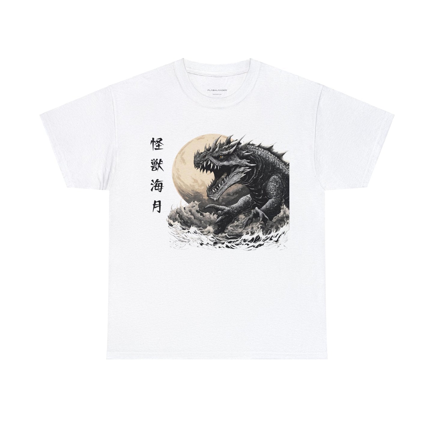 Kraken Sea Monster emerge camiseta de amenaza iluminada por la luna Flashlander