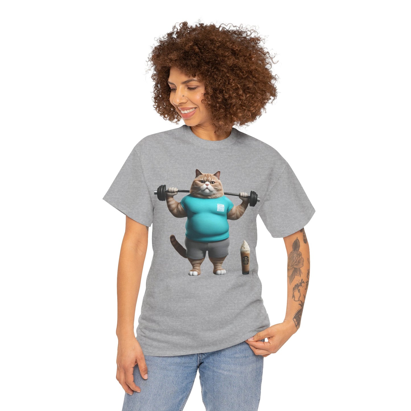 Funny Fat Cat Lifting - Flashlander Gym Shirt