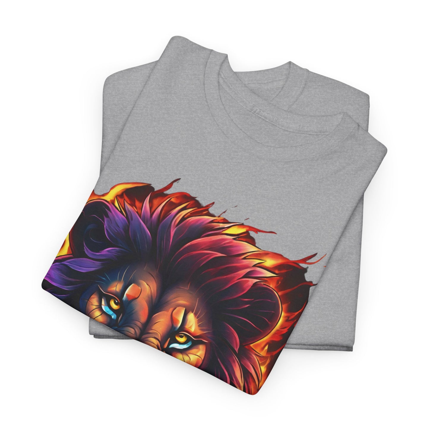 Lion Flames and Roses T-Shirt Flashlander