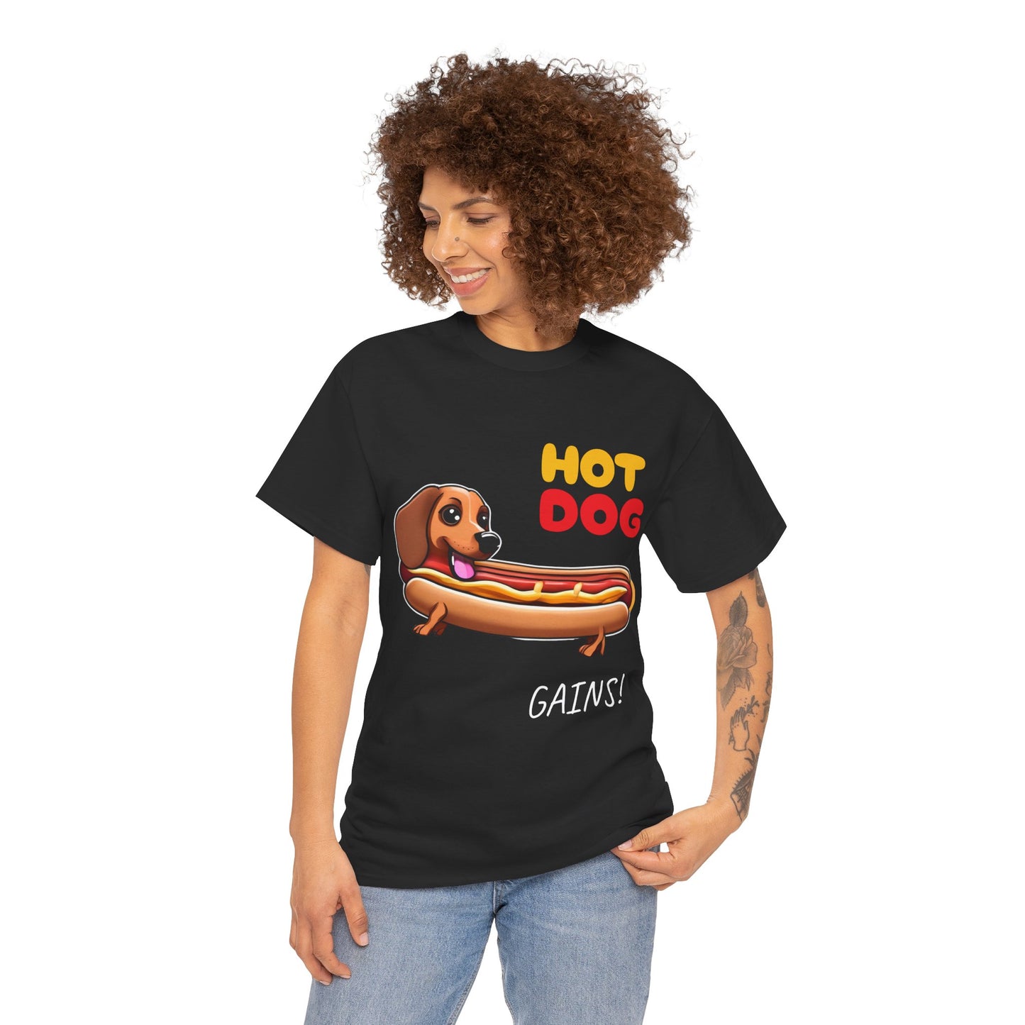 Hot Dog Gains Dachshund Dog - Flashlander Gym Shirt