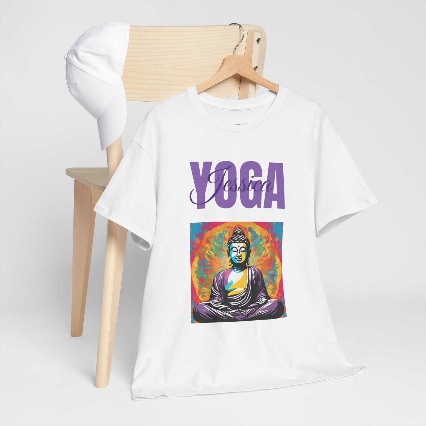 Personalized Yoga Shirt - Buddha Tee - Custom Name Flashlander Yoga Tee