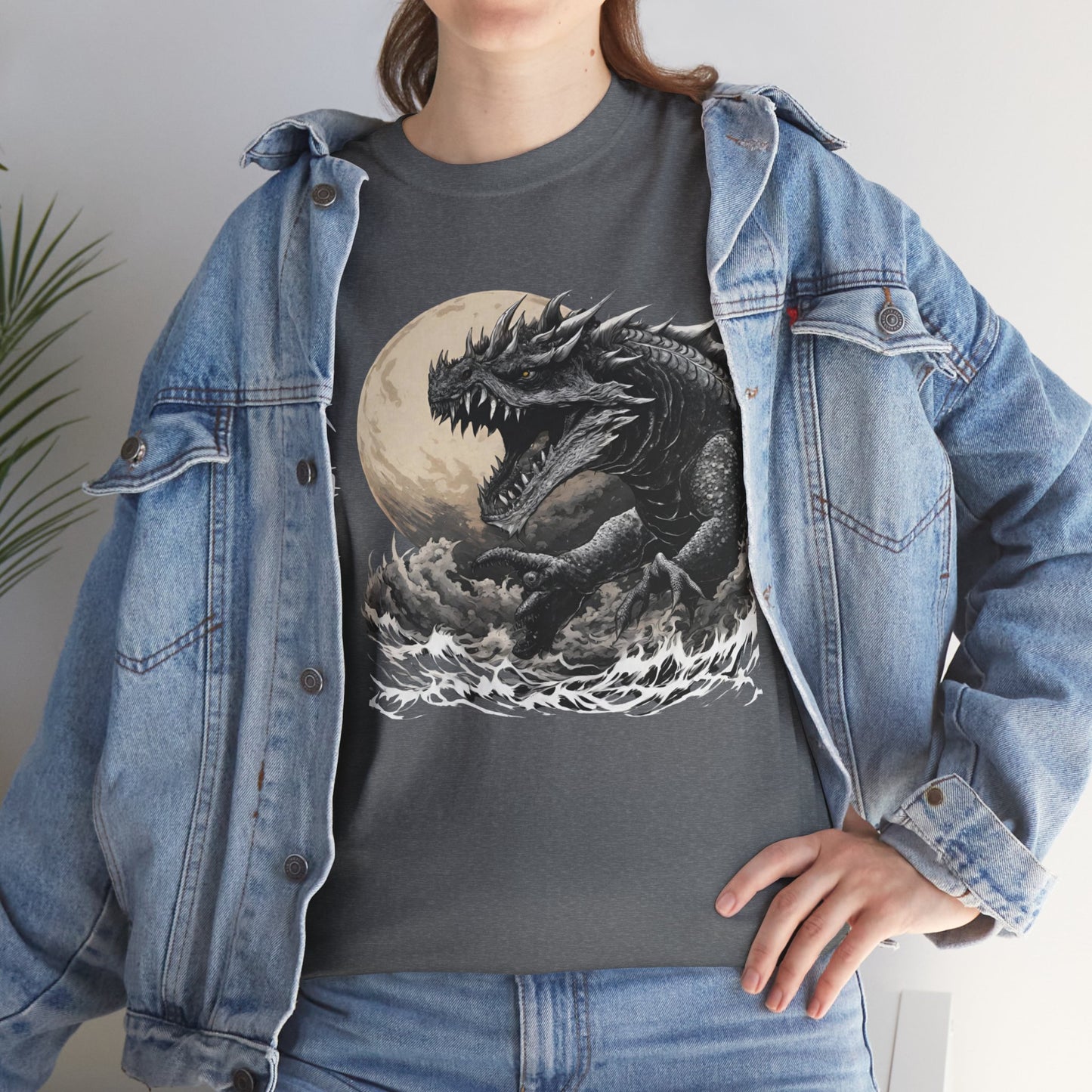 T-shirt de sport Flashlander, le monstre marin Kraken émerge, menace au clair de lune