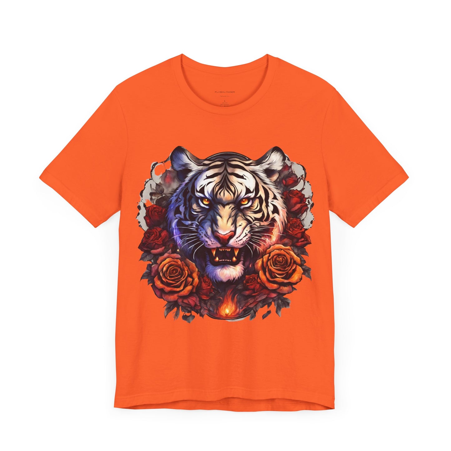 White Tiger Flames Flashlander Gym Shirt