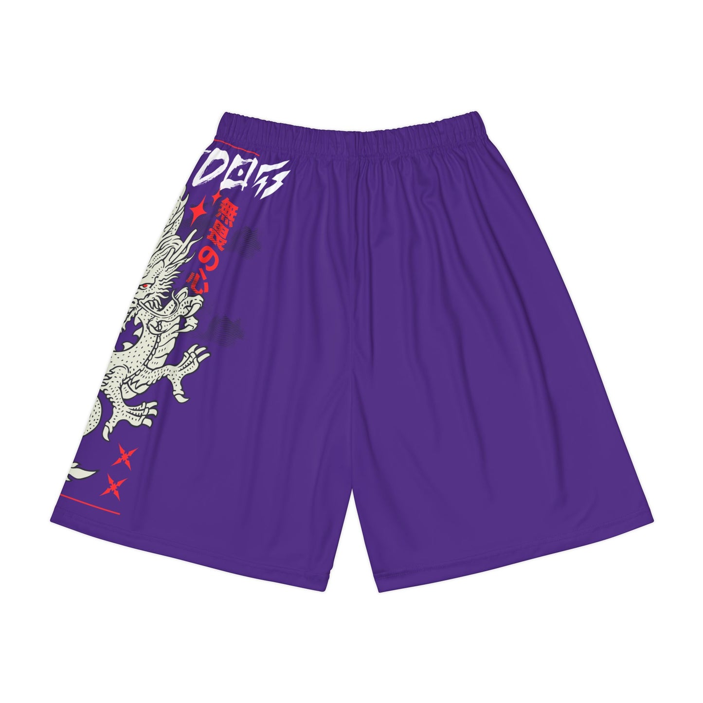 Japanese Dragon Bushido - Flashlander Performance Men’s Gym Shorts Purple