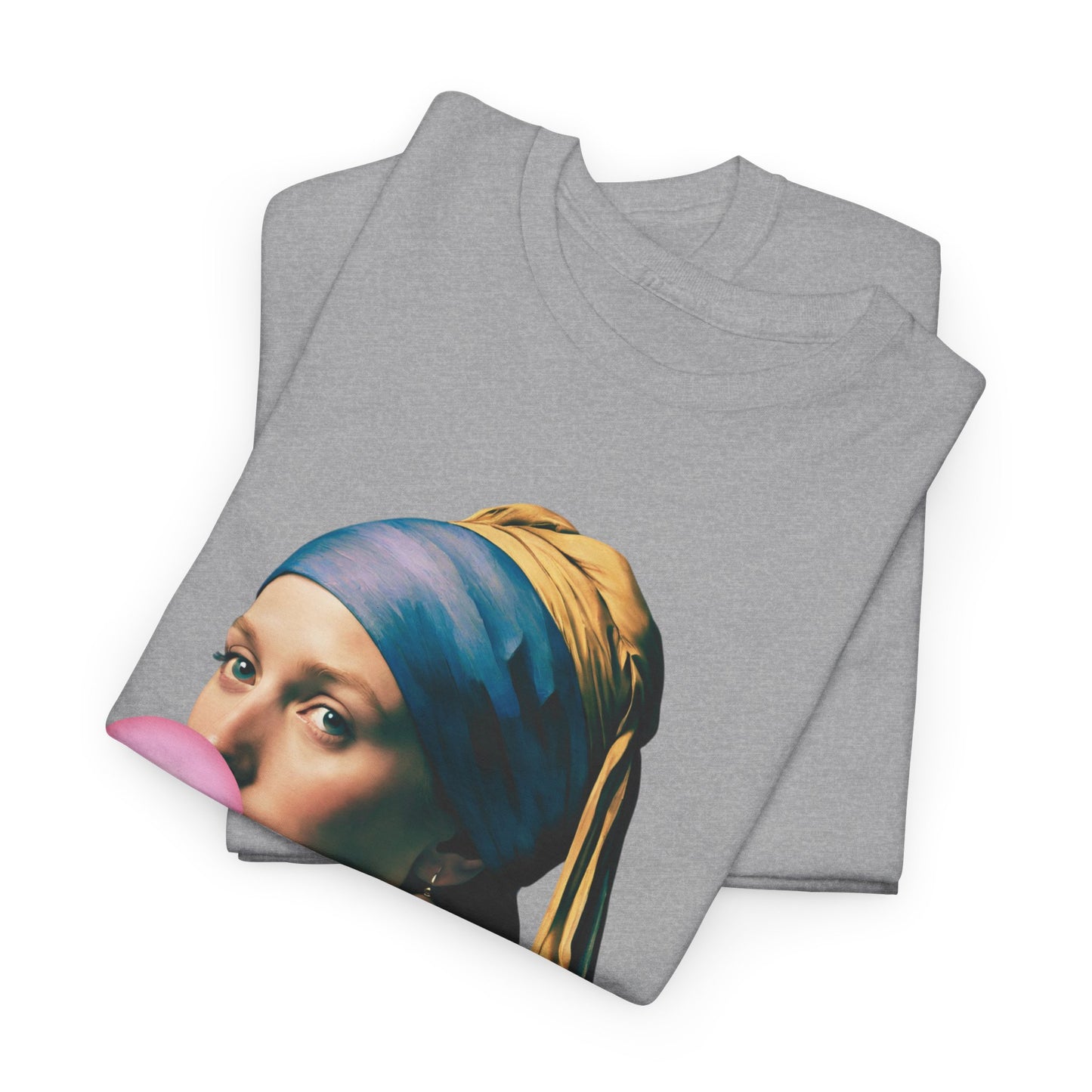 Bubble Gum Girl with a Pearl Earring Johannes Vermeer - Flashlander Gym Shirt