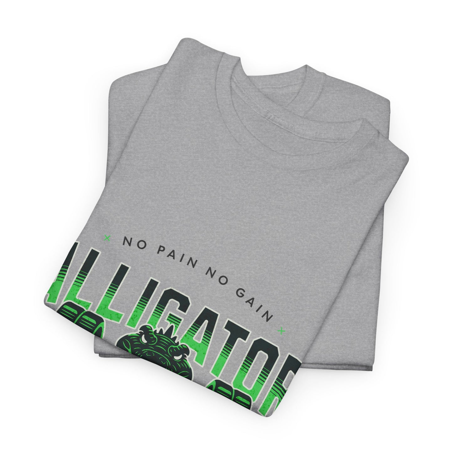 Aligator Gym Shirt Flashlander Cotton Unisex Charcoal Black Graphic Tee