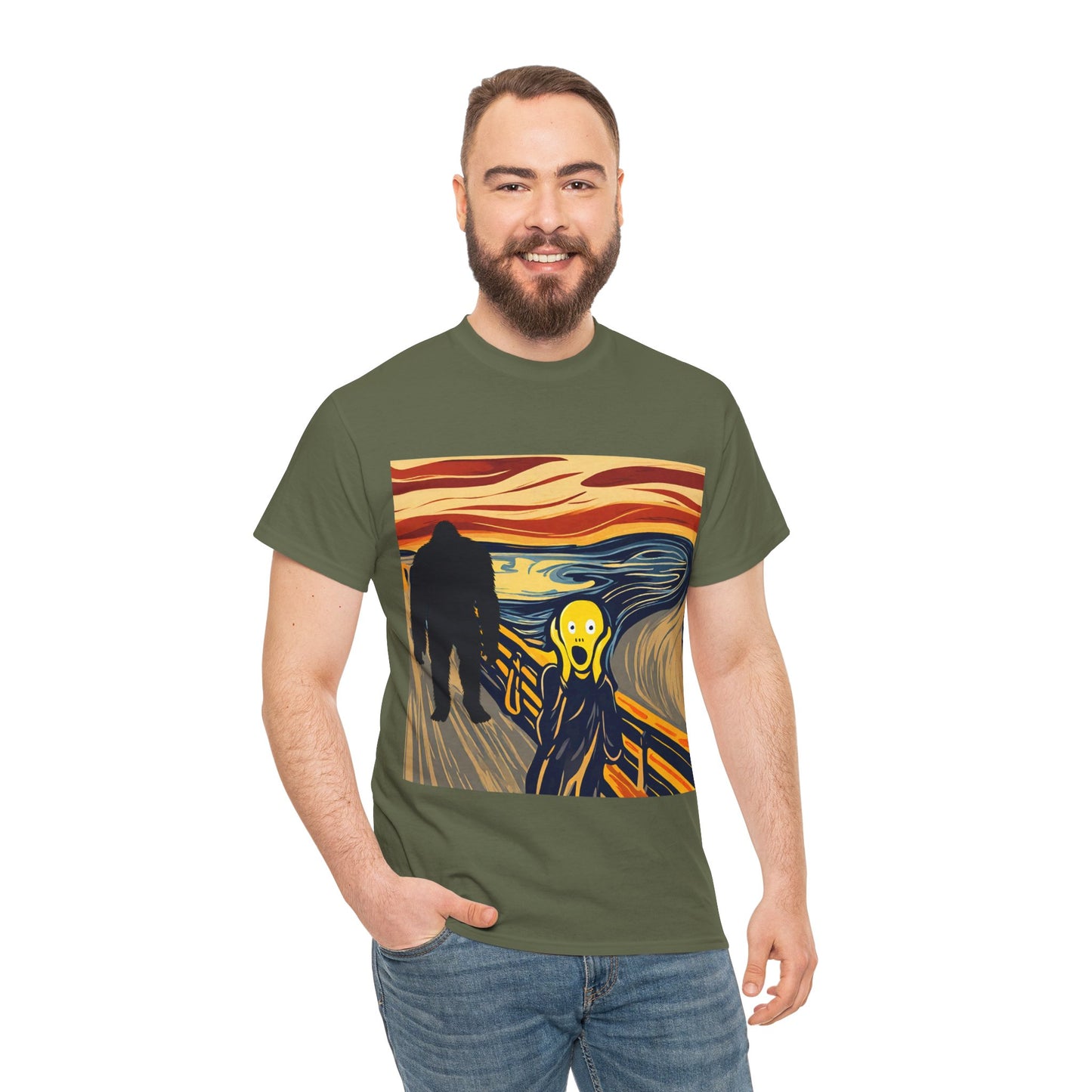 The Scream Meets Bigfoot A Startling Encounter - Flashlander Gym Shirt