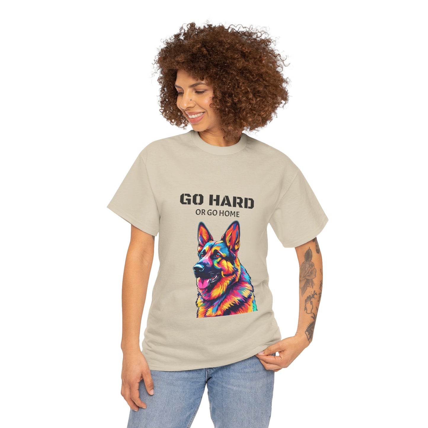 German Shepherd Dog Pop Art - Go Hard or Go Home Flashlander Gym Shirt