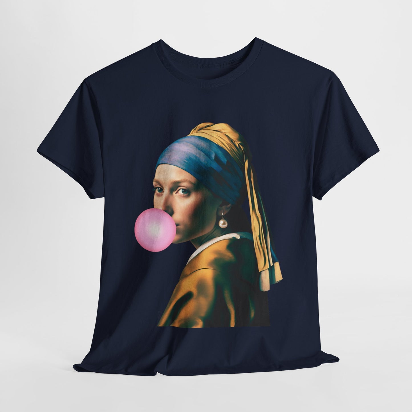 Bubble Gum Girl with a Pearl Earring Johannes Vermeer - Flashlander Gym Shirt