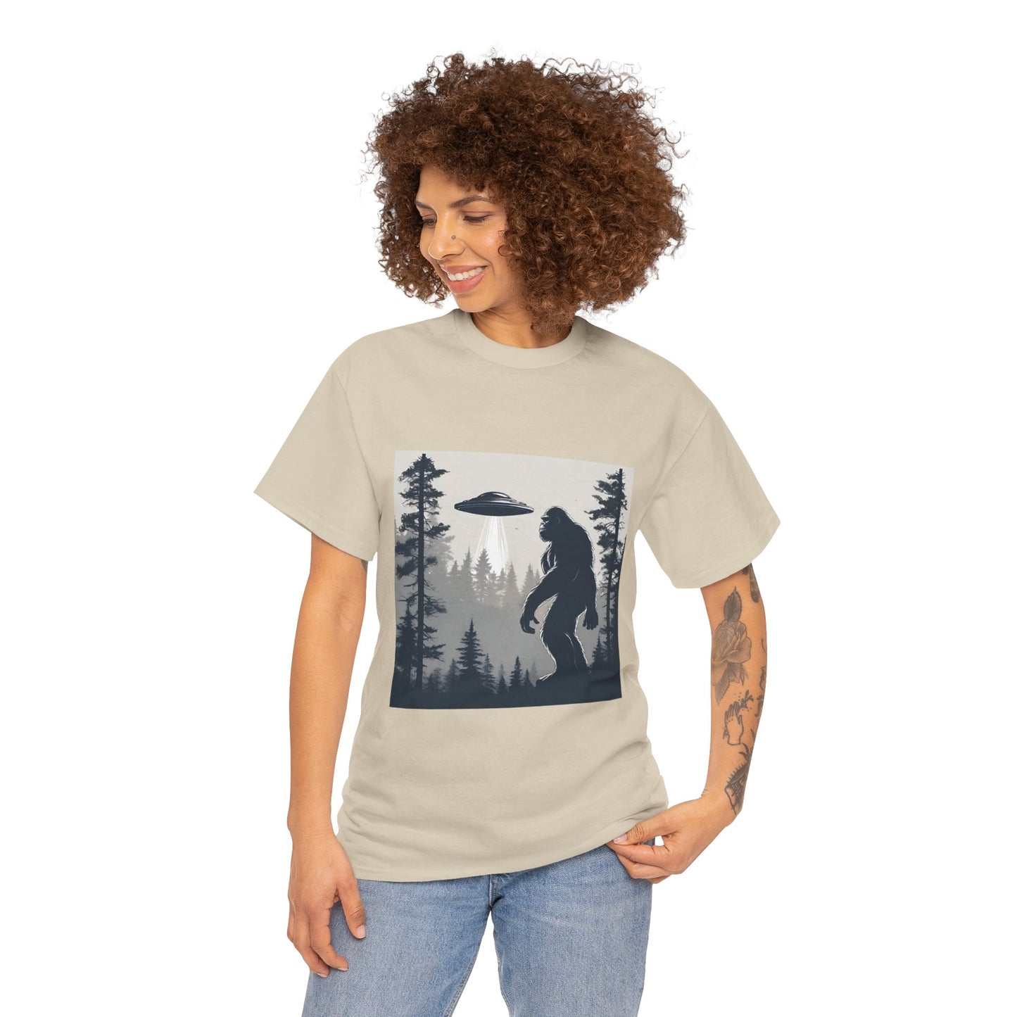 Sasquatch rencontre Bigfoot et OVNI - T-shirt de sport Flashlander