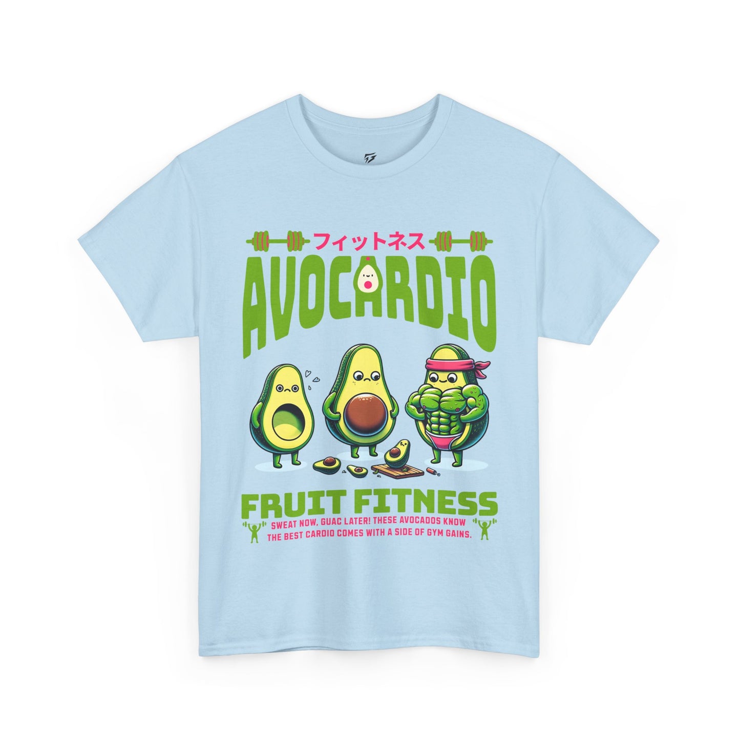 Avocardio Active Gym Shirt Avocado Fitness Graphic Tee