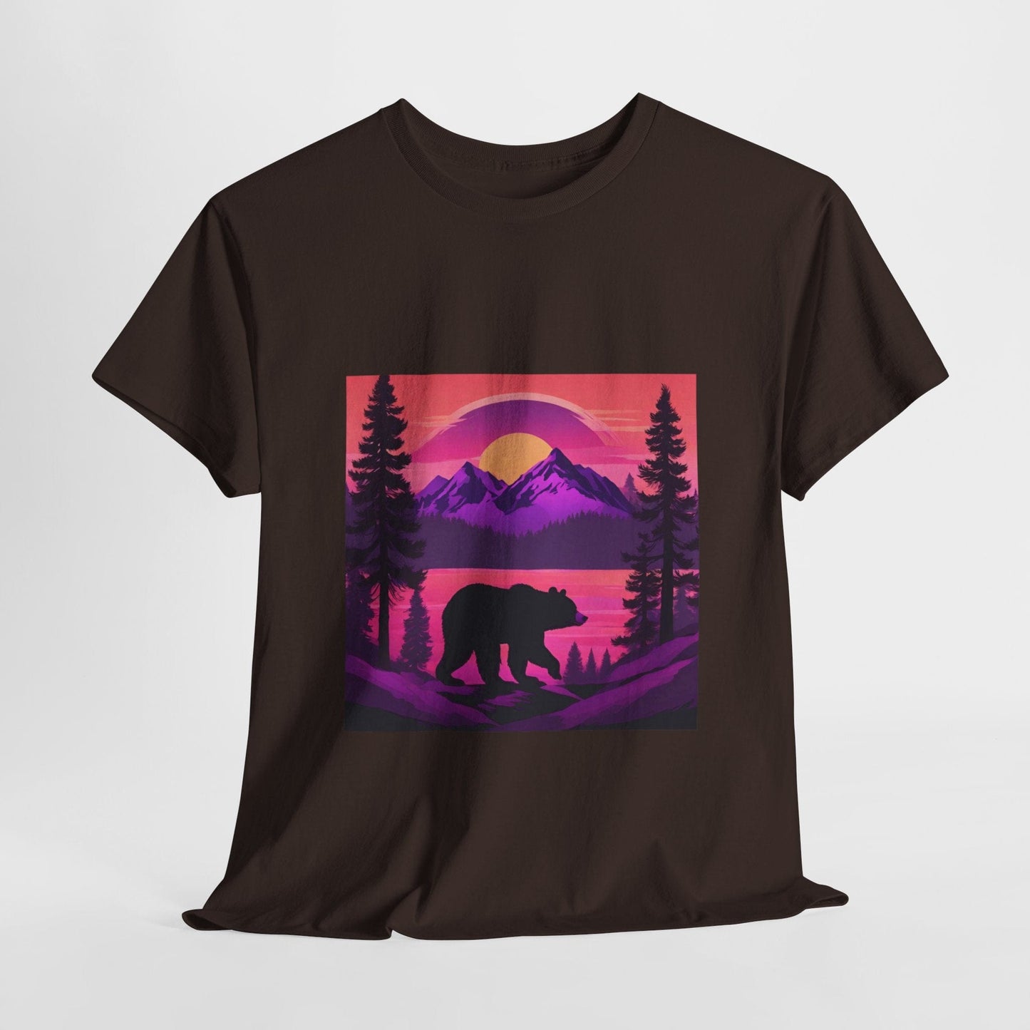 Bear Majestic Sunset Graphic Tee Flashlander