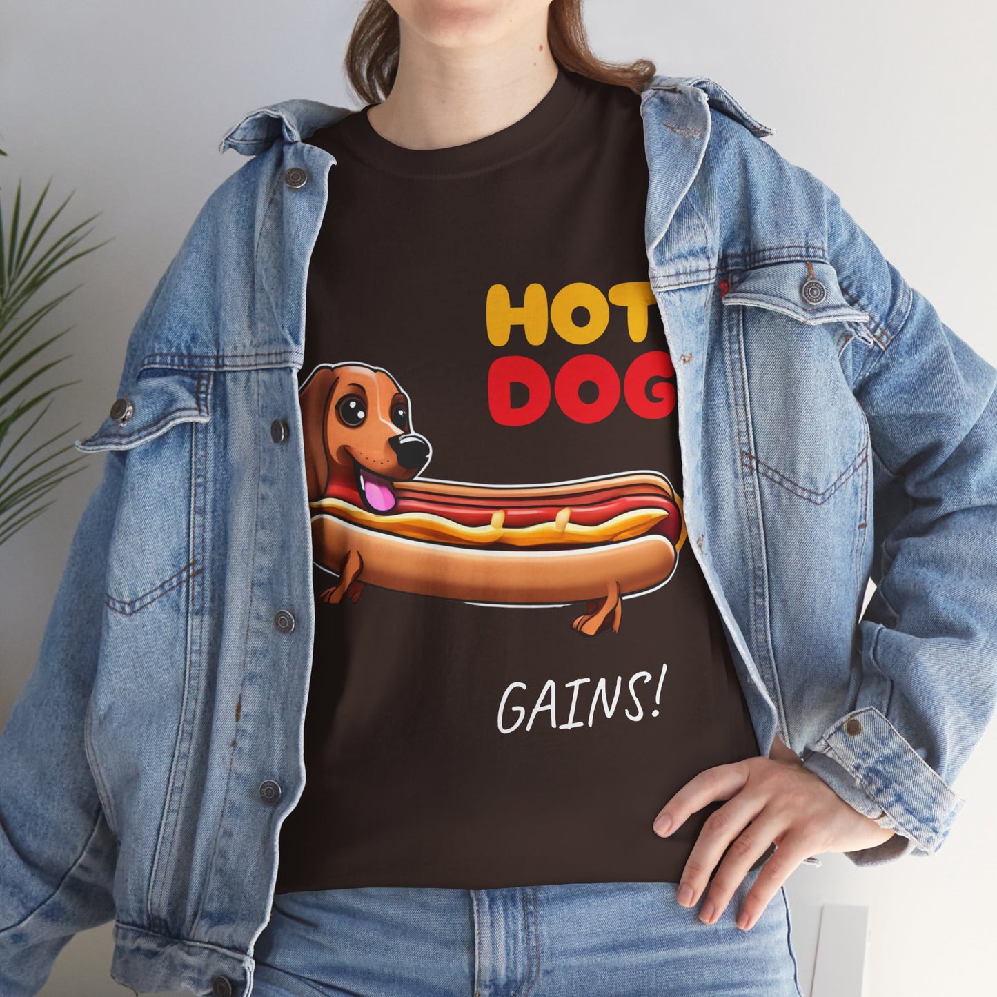 Hot Dog Gains Dachshund Dog - Flashlander Gym Shirt