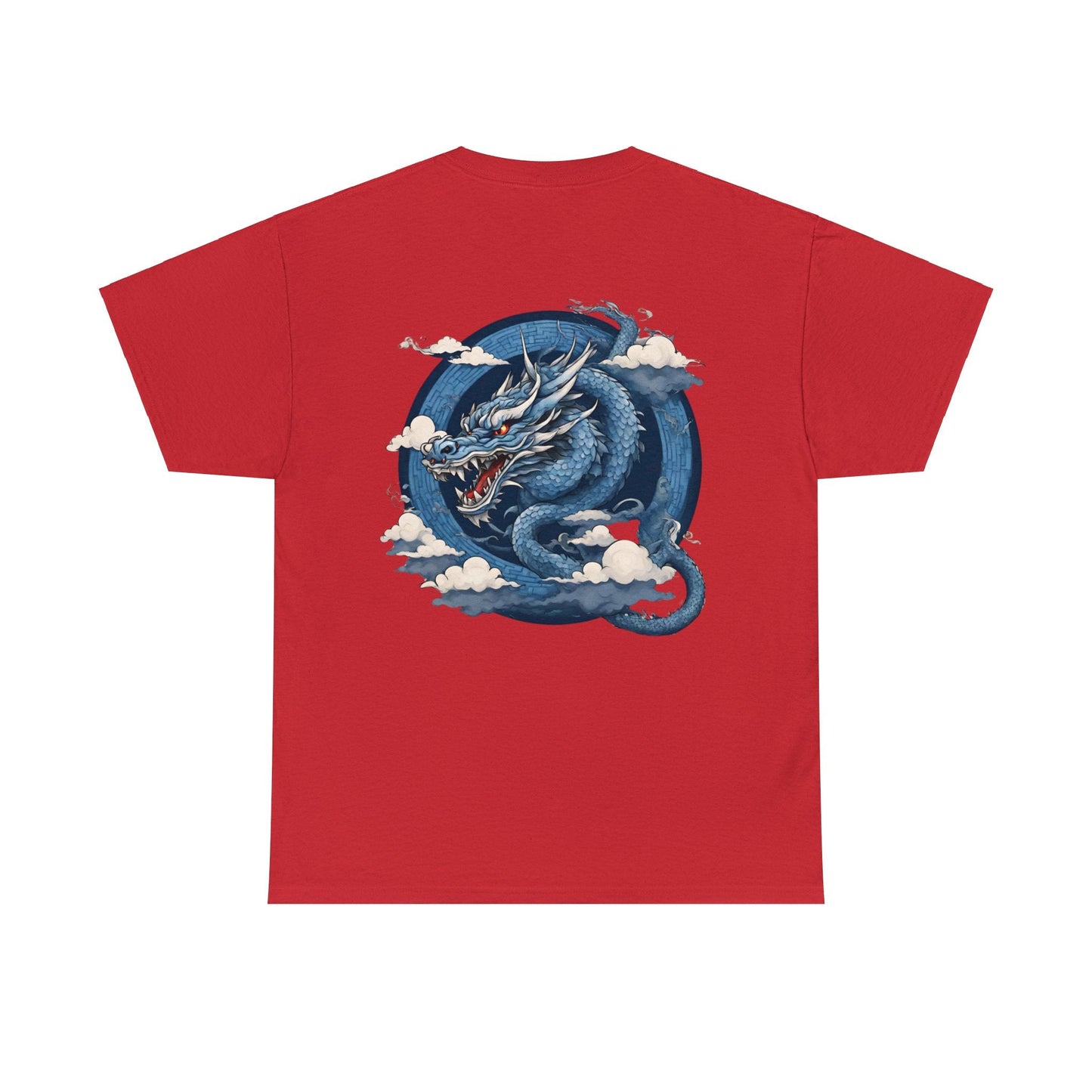 Japanese T Shirt Dragon Ryu T-Shirt Japan Traditional Chinese Ukiyo-e Dragon Naga Yoga Martial Arts Anime Manga Gym Mens Womens Printed Tee Blue Dragon Shirt Unisex Tee Flashlander