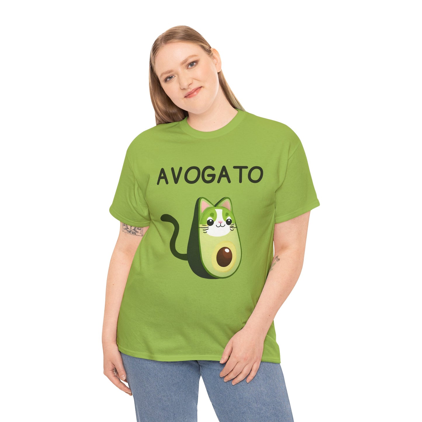 Avogato Funny Avocado Cat Face - Flashlander Gym Shirt