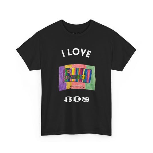 Retro Vibes Art Pop Cassette Tape I Love 80's - Flashlander Gym Shirt