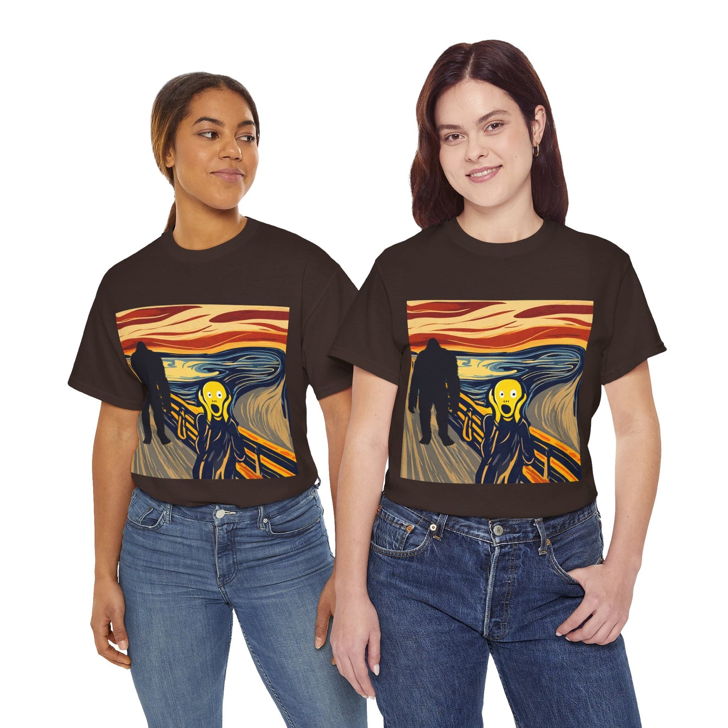 The Scream Meets Bigfoot A Startling Encounter - Flashlander Gym Shirt