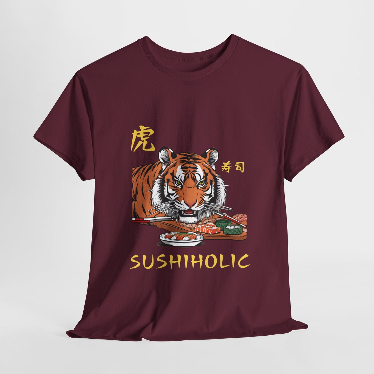 Tiger Sushi Lovers Sushiholic Graphic Tee Flashlander