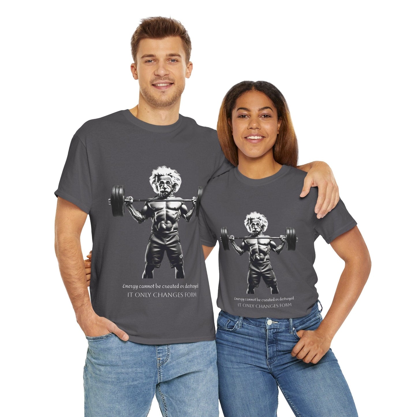 Camiseta de culturista Albert Einstein: la energía de Flashlander no se puede crear ni destruir, solo cambia de forma. Camiseta gráfica con cita