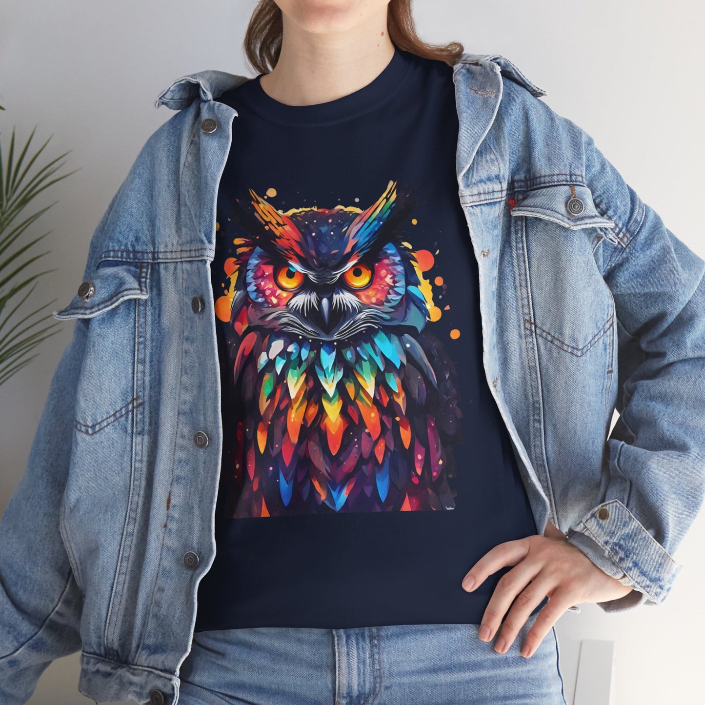 Camiseta sinfónica con plumas de búho Flashlander