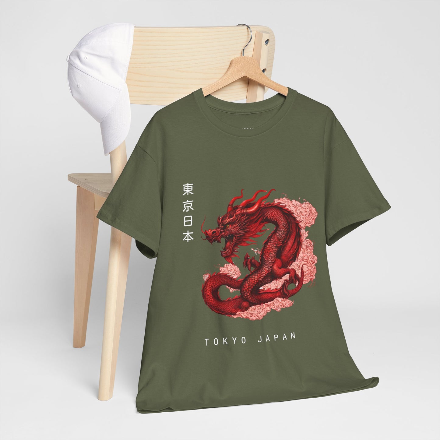 Red Dragon with Custom Japanese Name - Flashlander Gym Shirt