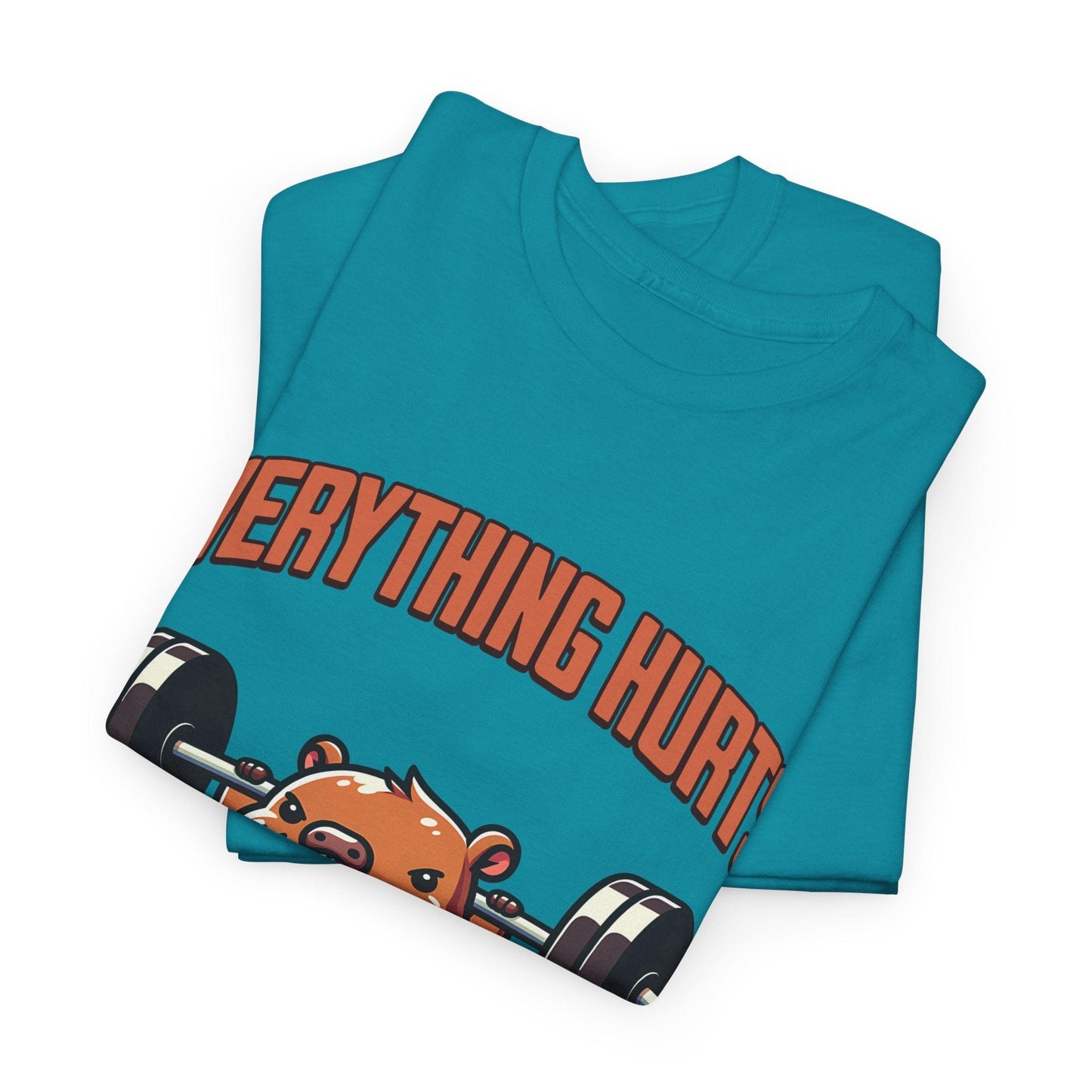 T-shirt de sport Beaver Everything Hurts &amp; I'm Tired T-shirt de sport Flashlander en coton unisexe noir anthracite T-shirt graphique de performance