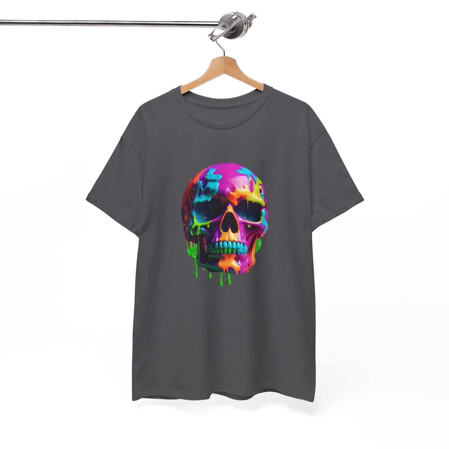 Camiseta con calavera de fusión de neón Flashlander