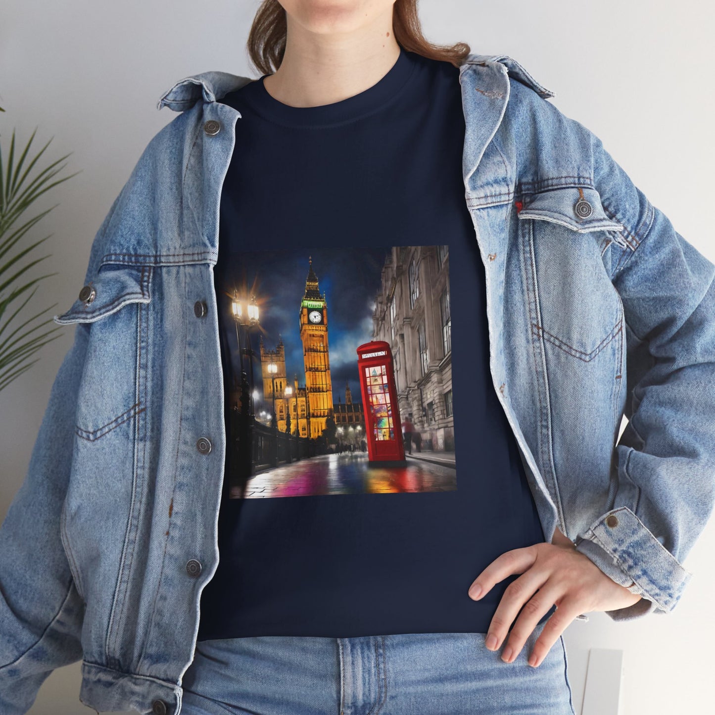 London City Big Ben, Reino Unido, Inglaterra Camisa Unisex Heavy Cotton Camiseta Marca Flashlander