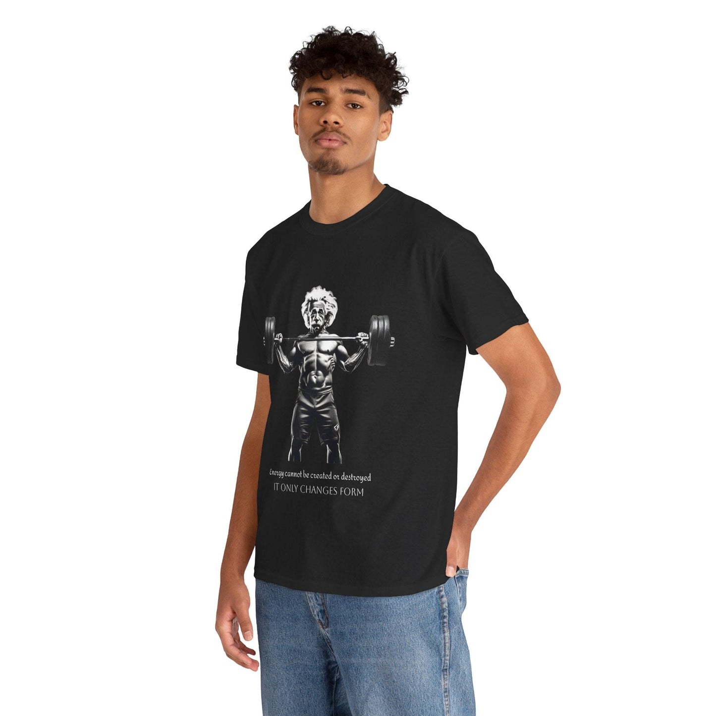 Camiseta de culturista Albert Einstein: la energía de Flashlander no se puede crear ni destruir, solo cambia de forma. Camiseta gráfica con cita