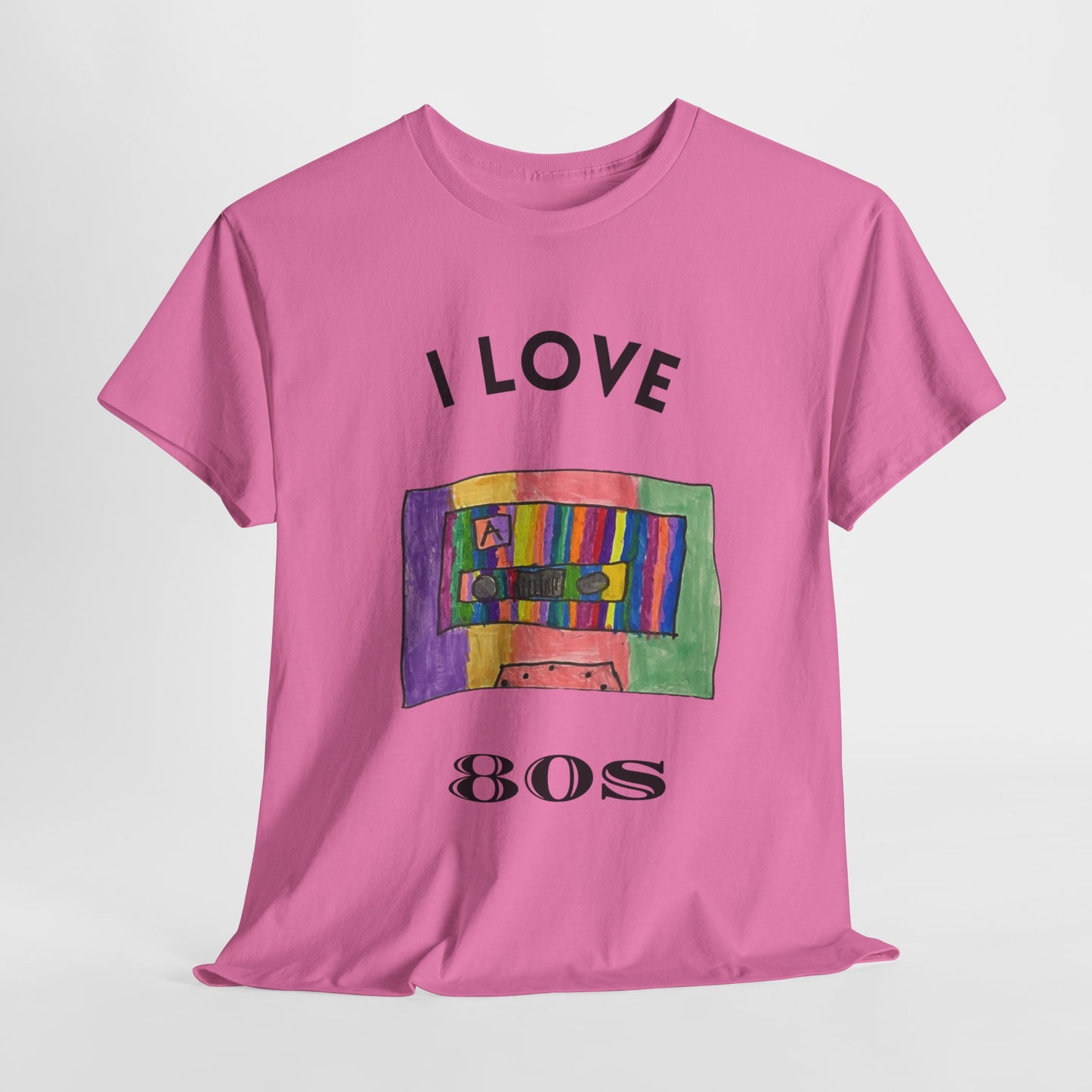 Retro Vibes Art Pop Cassette Tape I Love 80's - Flashlander Gym Shirt