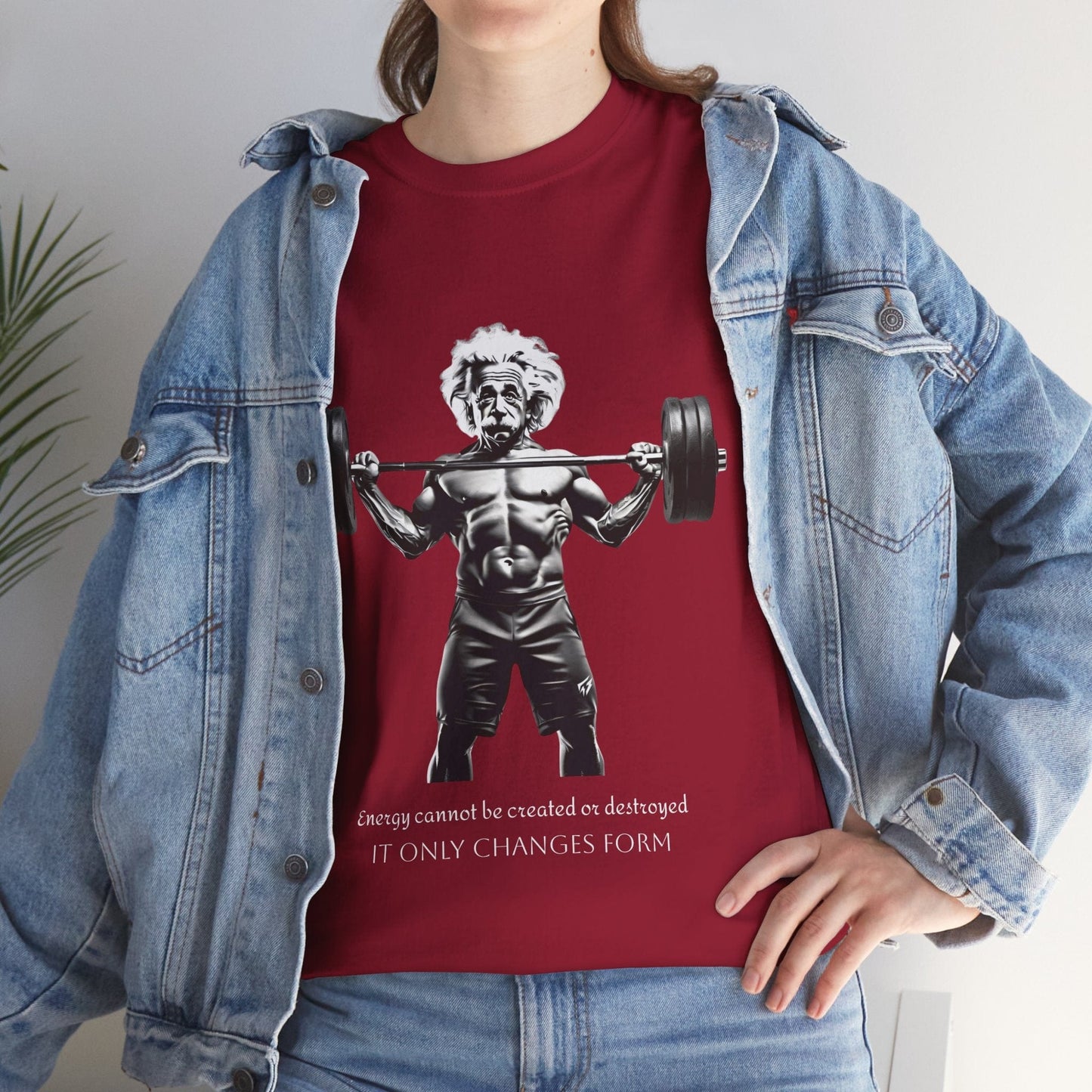 Camiseta de culturista Albert Einstein: la energía de Flashlander no se puede crear ni destruir, solo cambia de forma. Camiseta gráfica con cita