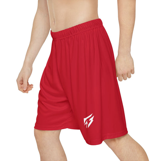 Flashlander ALG Performance Men’s Sports Shorts (AOP) Dark Red