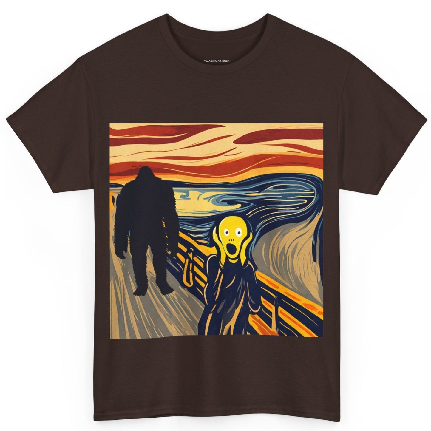 The Scream Meets Bigfoot A Startling Encounter - Flashlander Gym Shirt