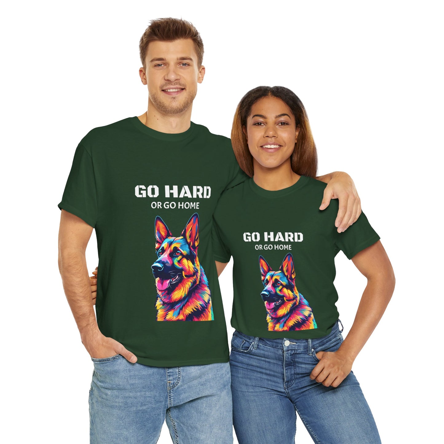 German Shepherd Dog Pop Art - Go Hard or Go Home Flashlander Gym Shirt