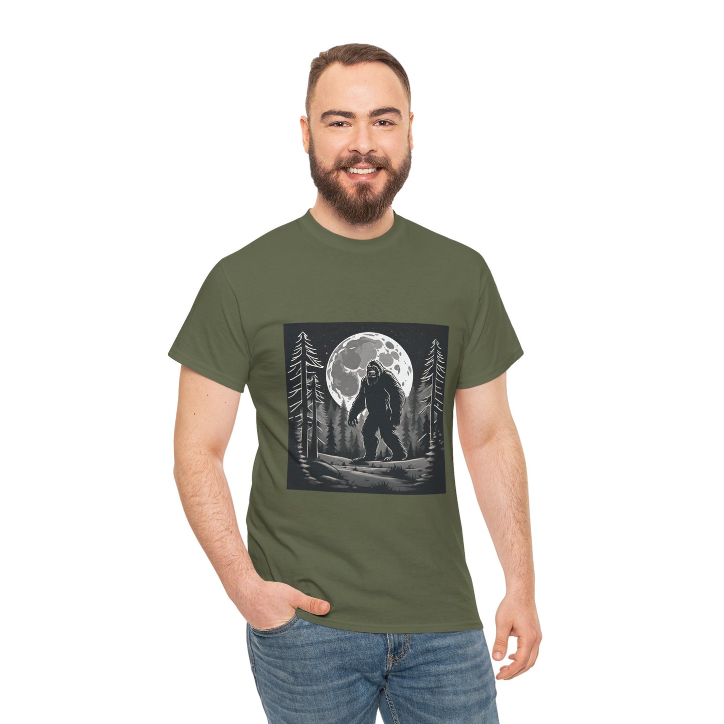 Camisa Bigfoot, camisa Sasquatch, camisa divertida Bigfoot, camisa de senderismo, camisa Yeti, camisa frescaUnisex camiseta de algodón pesado Flashlander