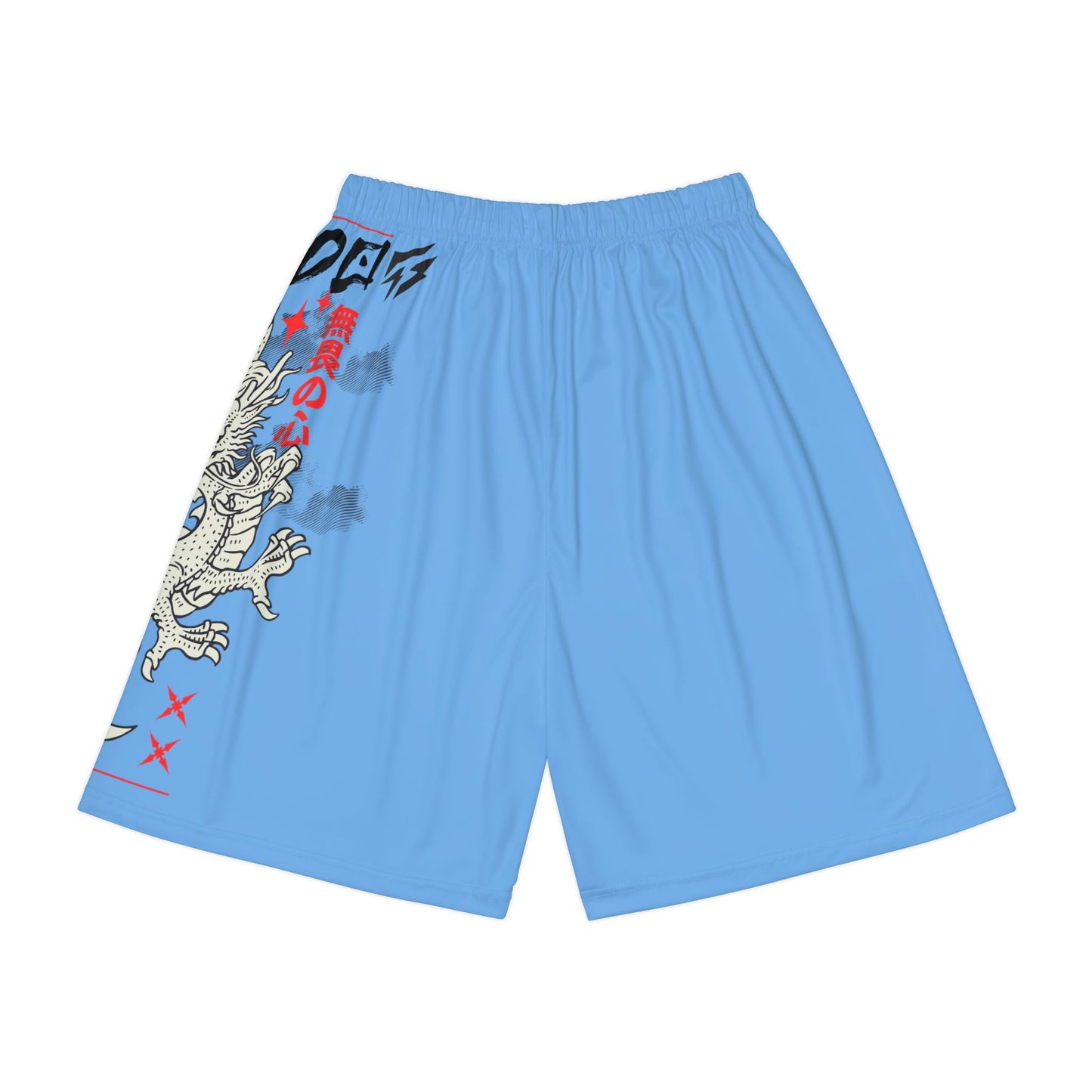 Japanese Dragon Bushido - Flashlander Performance Men’s Gym Shorts Light Blue