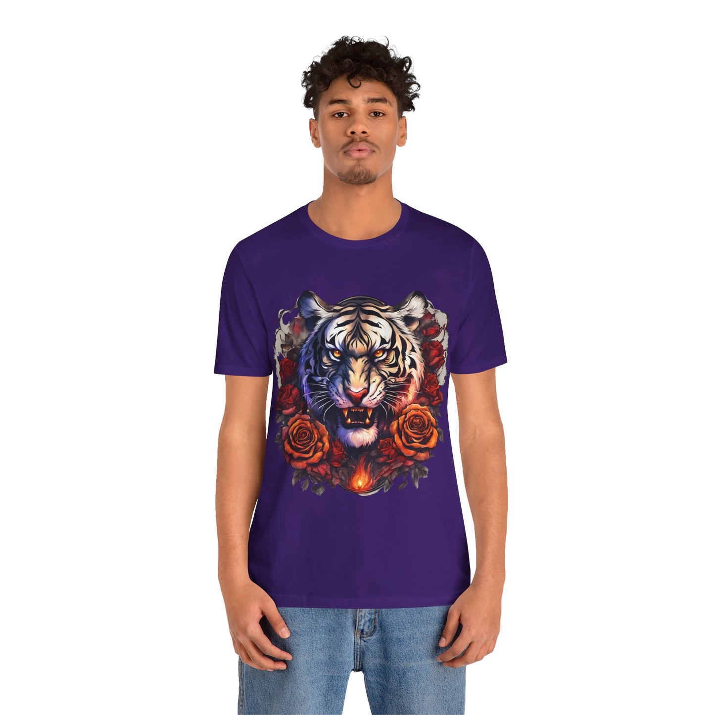 White Tiger Flames Flashlander Gym Shirt