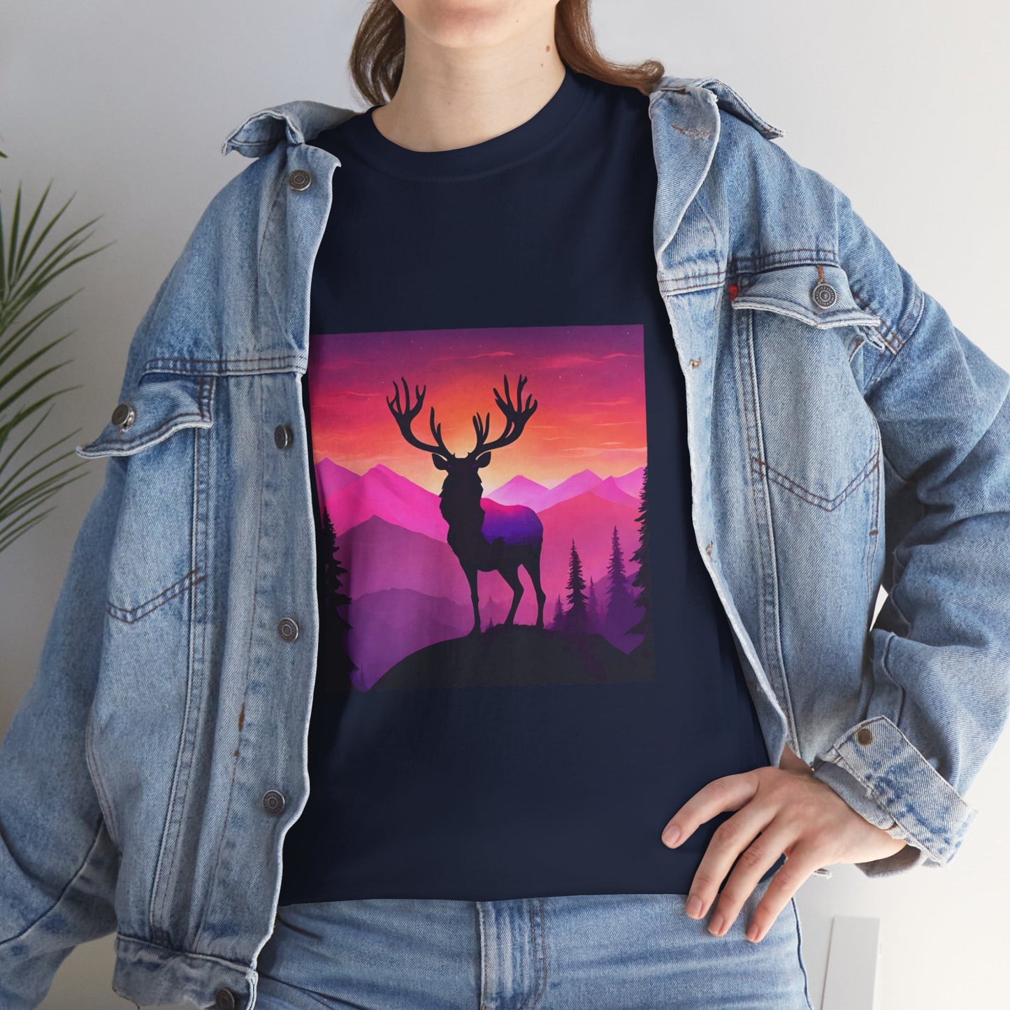 Deer Majestic Sunset Flashlander Gym Shirt