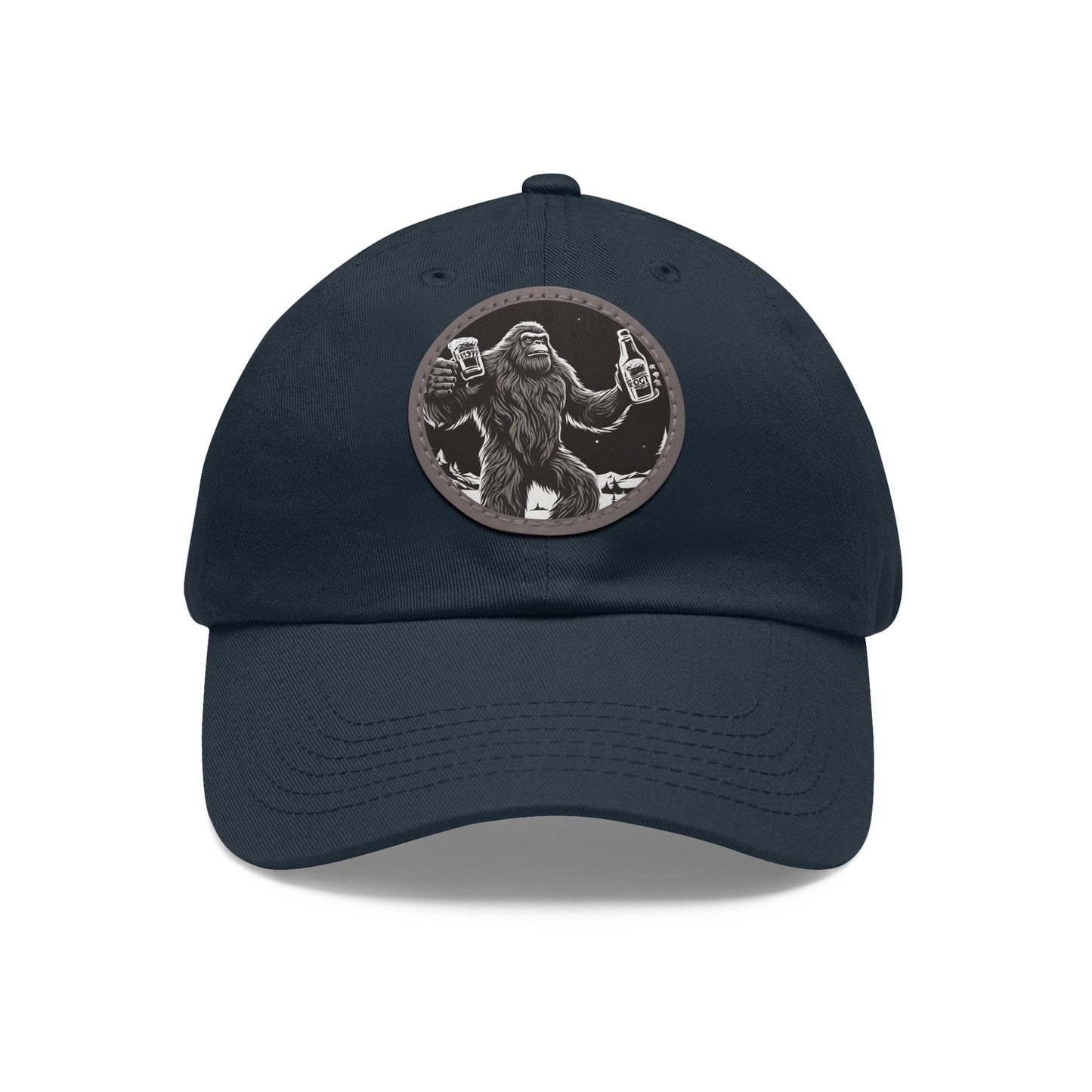 Bigfoot Beer Hat Big Foot Cap Sasquatch Beer Hat Dad Hat with Patch (Round) Baseball Cap Sasquatch Beer Cap Custom Hat Flashlander